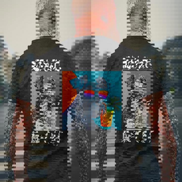 面白いtシャツ シュナウザー イヌ わんこ メンズ 犬好き グッズ おもしろ 面白い 服 ネタ わんこ 長袖tシャツ メンズTシャツ バックプリント 高齢者への贈り物