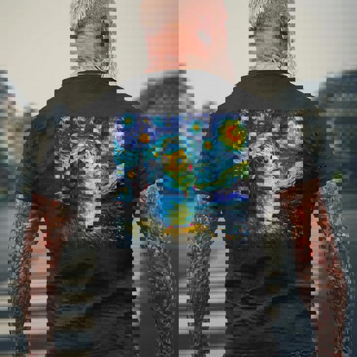 面白いtシャツ ハムスター かわいい ゴッホ 星月夜 動物 メンズ グッズ 面白い 服 ネタ 子供 キッズ メンズTシャツ バックプリント 高齢者への贈り物