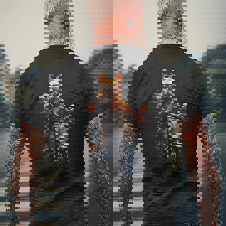 面白いtシャツ フレンチブルドッグ バイク イヌ メンズ 犬好き グッズ おもしろ 面白い 服 ネタ 長袖tシャツ メンズTシャツ バックプリント 高齢者への贈り物