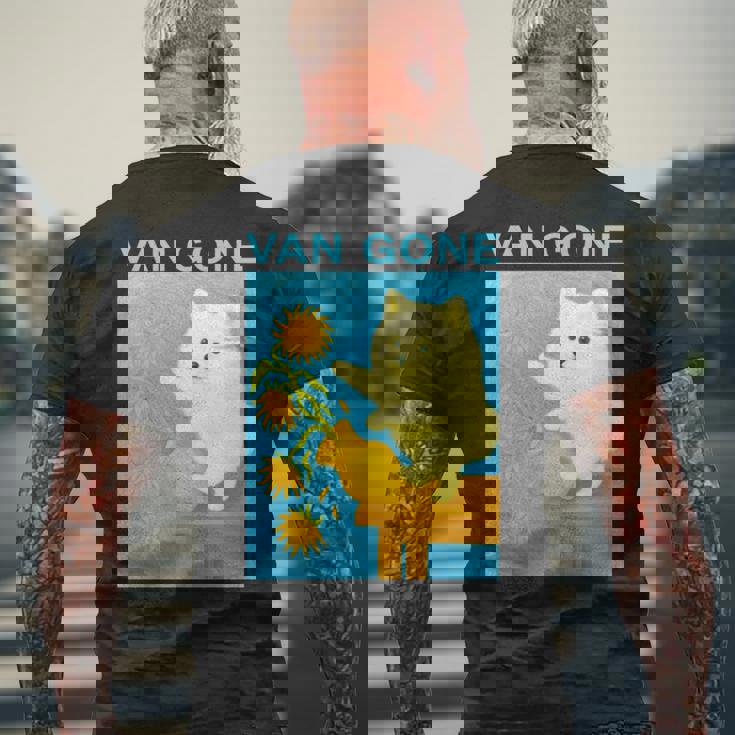 面白いtシャツ ポメラニアン ゴッホ イヌ メンズ 犬好き グッズ かわいい おもしろ 面白い 服 ネタ 長袖tシャツ メンズTシャツ バックプリント 高齢者への贈り物