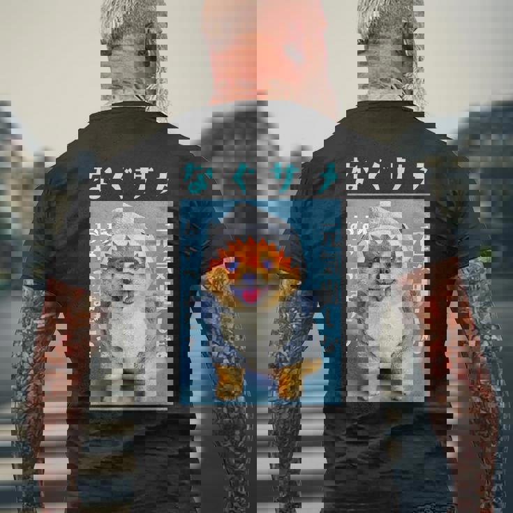 面白いtシャツ ポメラニアン 犬 サメ イヌ メンズ 犬好き グッズ かわいい おもしろ 面白い 服 ネタ メンズTシャツ バックプリント 高齢者への贈り物