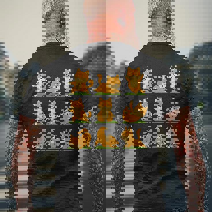 面白いtシャツ 柴犬 ヨガ イヌ わんこ メンズ 犬好き グッズ かわいい おもしろ 面白い 服 ネタ 長袖tシャツ メンズTシャツ バックプリント 高齢者への贈り物