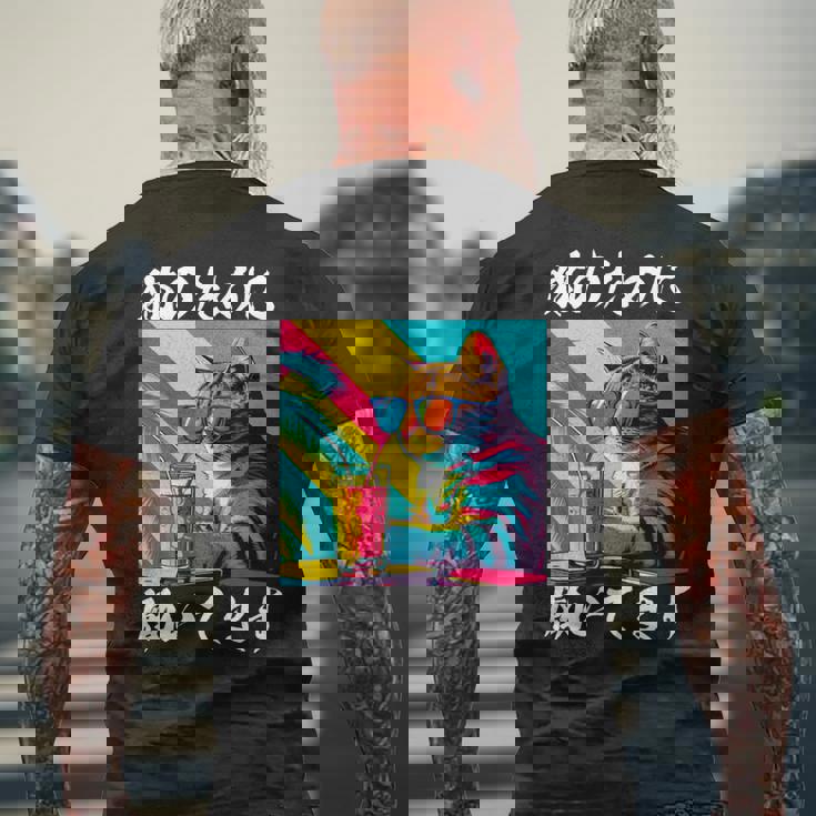 面白いtシャツ 猫 ネコ メンズ 猫好き グッズ おもしろ 面白い 服 ネタ にゃんこ 猫の下僕 長袖tシャツ メンズTシャツ バックプリント 高齢者への贈り物