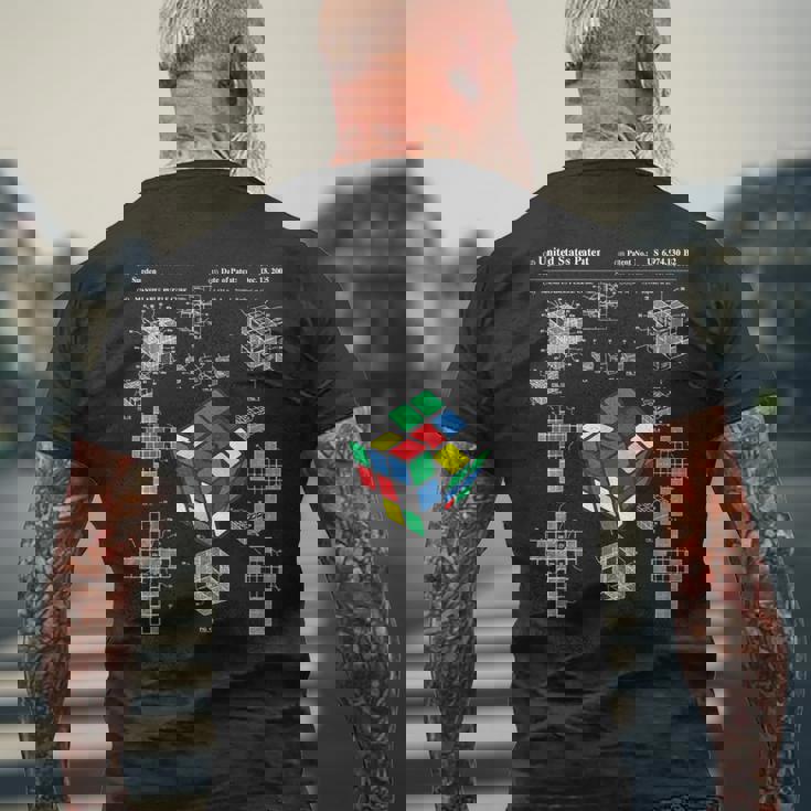 面白いオタク 特許パズルキューブ 数学教師 スピードキューバー オタク メンズTシャツ バックプリント 高齢者への贈り物