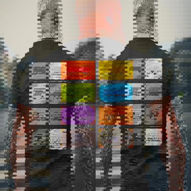 面白いオタク列車 チケットボードゲーム オタク数学の先生 メンズTシャツ バックプリント 高齢者への贈り物