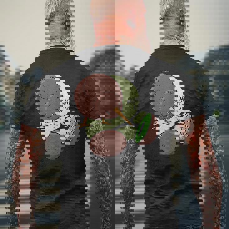 面白いキウイの鳥とキウイのフルーツキウイ、キウイの鳥好き。 メンズTシャツ バックプリント 高齢者への贈り物