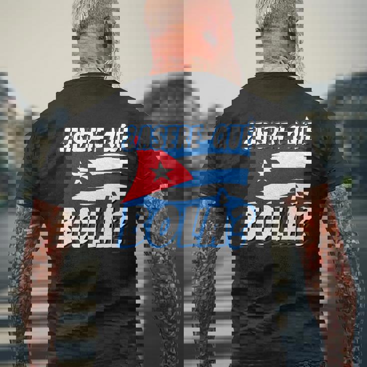 面白いキューバのハバナキューバの旗、アセレ・ケ・ボラ 長袖tシャツ メンズTシャツ バックプリント 高齢者への贈り物