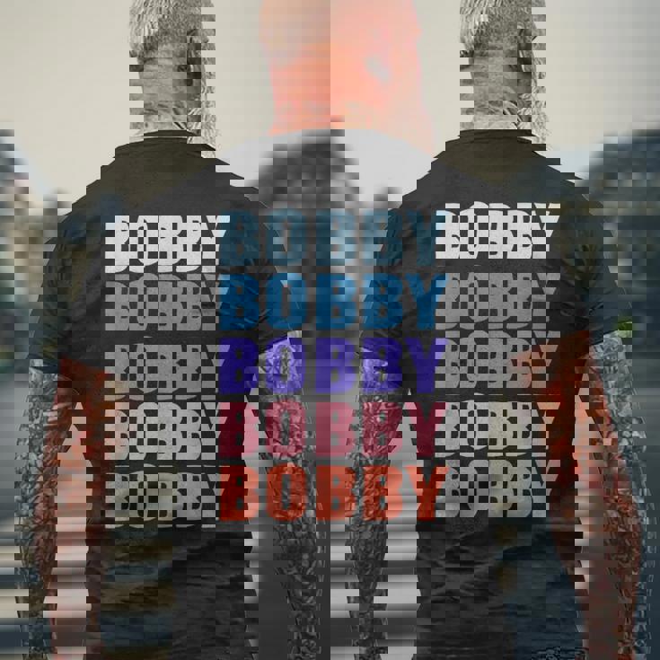 面白いギフト名 ボビー 名前入り メンズTシャツ バックプリント 高齢者への贈り物