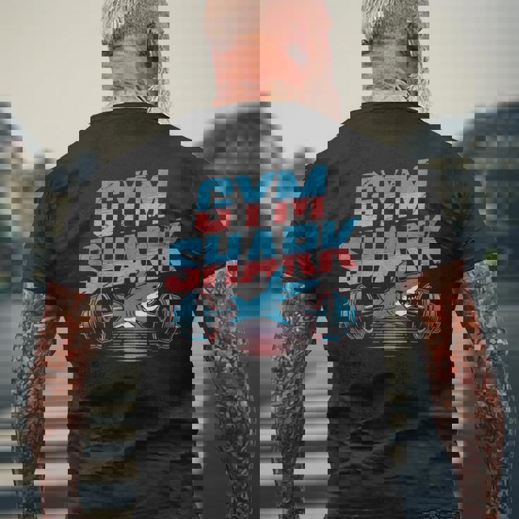 面白いジムシャークシャツ – フィットネス愛好家tシャツ メンズTシャツ バックプリント 高齢者への贈り物