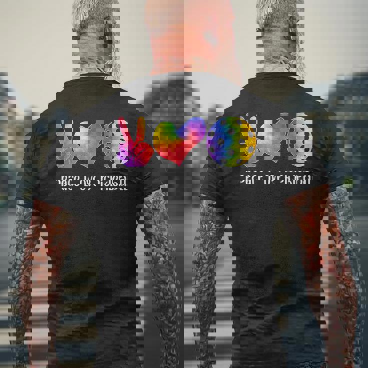 面白いピックルボール タイダイ 引退した平和愛のピックルボール メンズTシャツ バックプリント 高齢者への贈り物