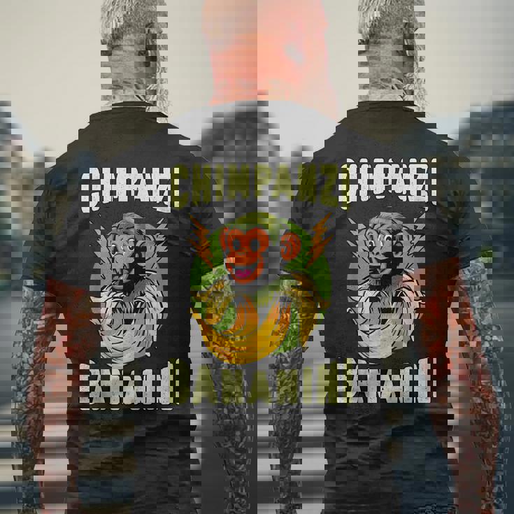 面白いモンキー・チンパンジーニ・バナニーニ・イタリアン・ブレインロット・ミーム メンズTシャツ バックプリント 高齢者への贈り物