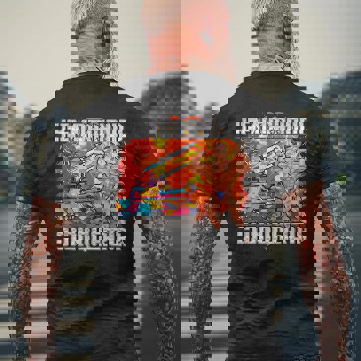 面白い不快なミーム 痔克服ジョーク 恥ずかしい メンズTシャツ バックプリント 高齢者への贈り物