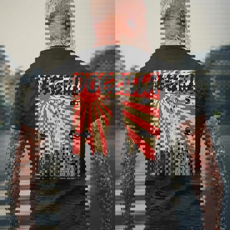 面白い犬 ウィペット メンズTシャツ バックプリント 高齢者への贈り物