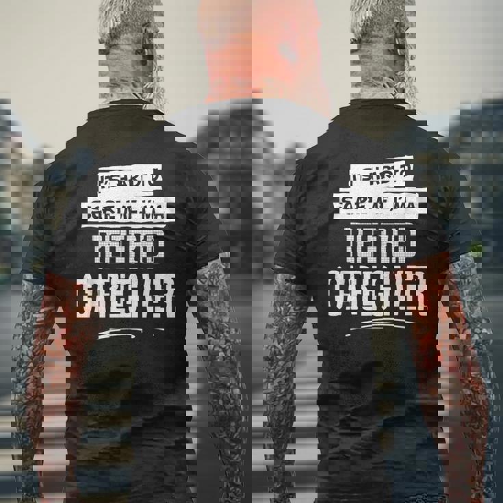 面白い退職介護用シャツ 男女兼用 メンズTシャツ バックプリント 高齢者への贈り物