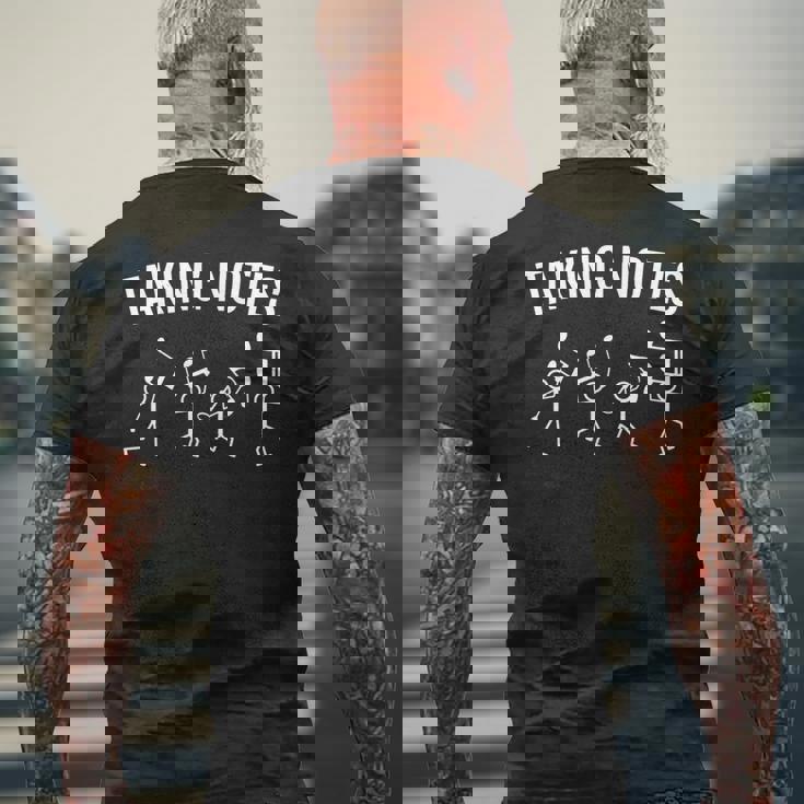 面白い音楽愛好家 音符 ギフト 長袖tシャツ メンズTシャツ バックプリント 高齢者への贈り物