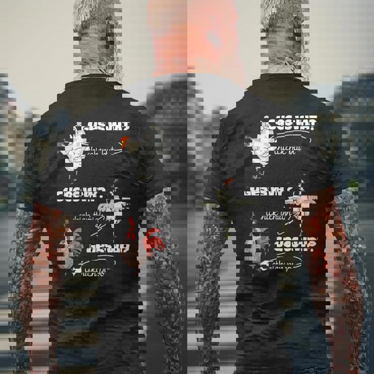 面白い鶏尻ゲスなんで鶏ももゲス誰うんちゲス メンズTシャツ バックプリント 高齢者への贈り物