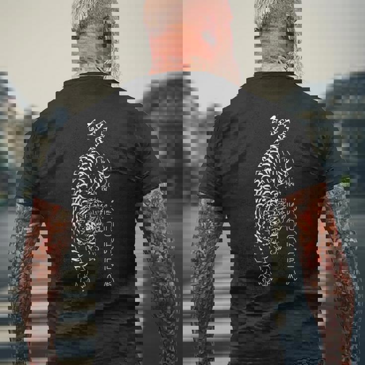 韓国 タイガー 国のお土産 先祖 ソウル アジアの 観光客 長袖tシャツ メンズTシャツ バックプリント 高齢者への贈り物