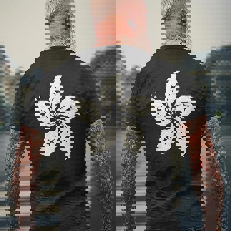 香港国旗 香港プライド オーキッド メンズTシャツ バックプリント 高齢者への贈り物