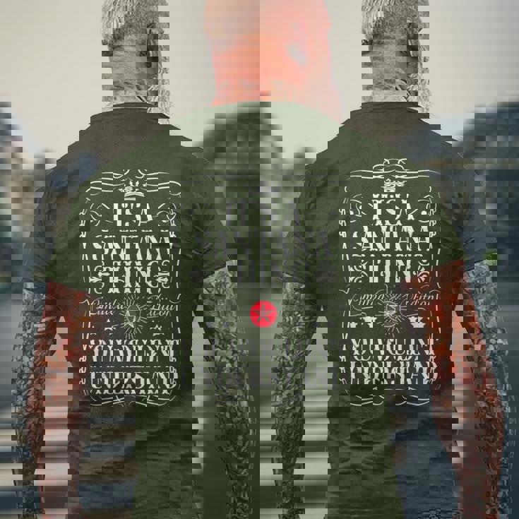 Santana Name Its Aantana Thing You Wouldn't Understanding メンズTシャツ バックプリント 高齢者への贈り物