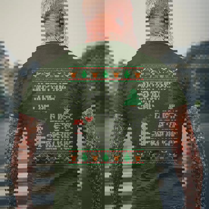 Ugly Christmas Sweater Winter Vacation Christmas Tree Men's T-shirt Back Print Gifts for Old Men Ugly Christmas Sweater Winter Vacation Christmas Tree Men's T-shirt Back Print Gifts for Old Men