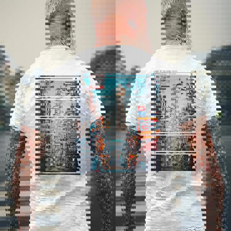 80年代 90年代 大阪 レトロな ヴェイパーウェイヴ 日本 グランジ、原宿 メンズTシャツ バックプリント 高齢者への贈り物