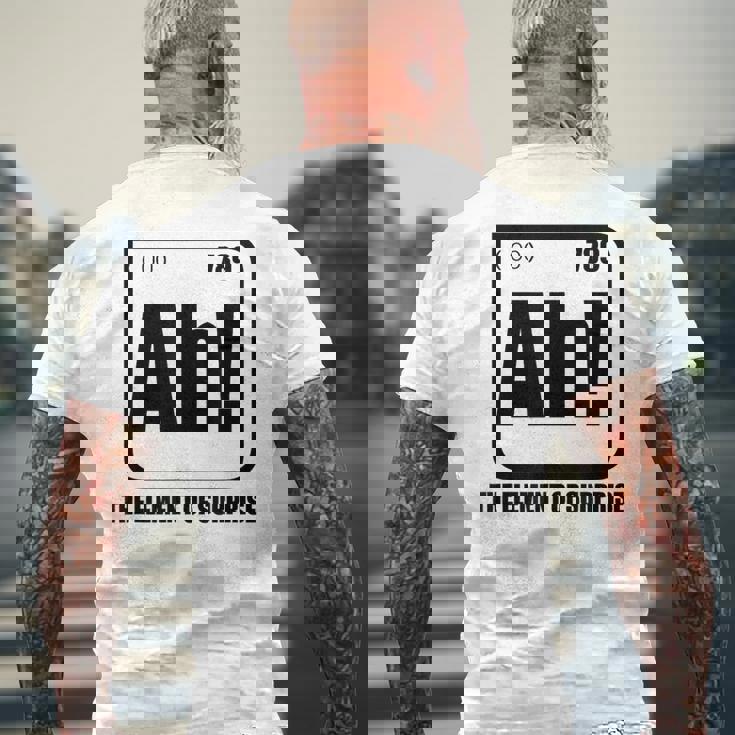 Ah The Element Ofurprise 元素周期表 ミーム メンズTシャツ バックプリント 高齢者への贈り物