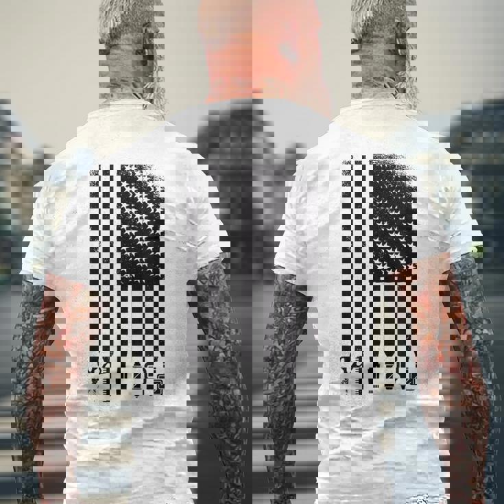 Awesome Barber Usa フラッグ 星 クール コーム ハサミ メンズTシャツ バックプリント 高齢者への贈り物