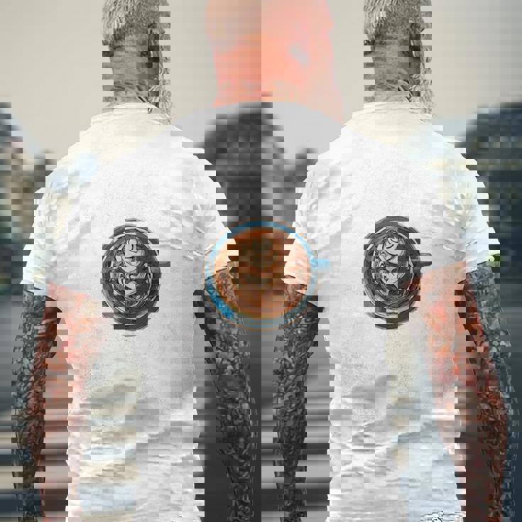 Barista Artista 社員カフェ用ラテアート メンズTシャツ バックプリント 高齢者への贈り物