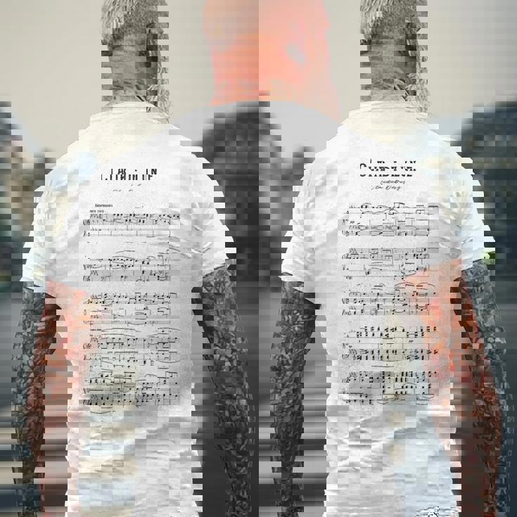 Clair De Lune クロード・ドビュッシー メンズTシャツ バックプリント 高齢者への贈り物