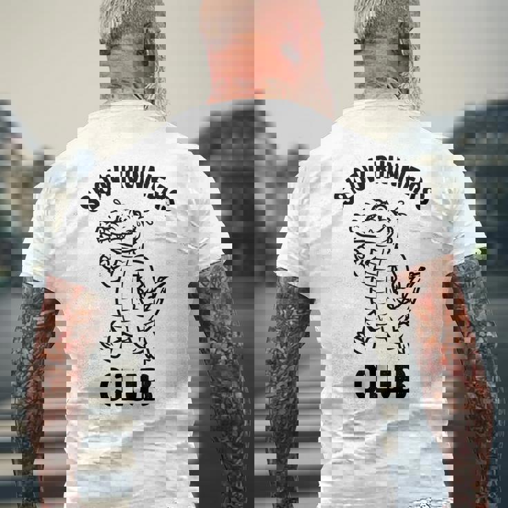 Crocodilelow Runners Club おもしろランニングマスコット 長袖tシャツ メンズTシャツ バックプリント 高齢者への贈り物