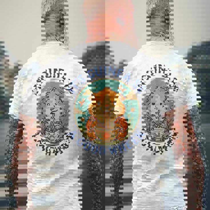 Cute Guinea Pig Tank Top Men's Back Print T-Shirt Gifts for Old Men