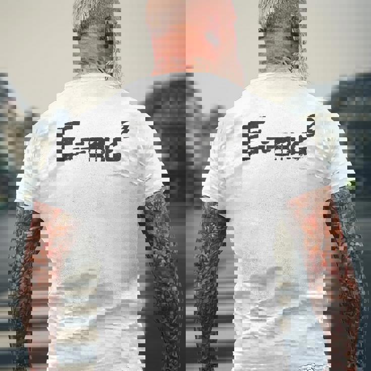 E Mc2 面白い 物理学 サイエンス シャツ エネルギー 質量光 速度 メンズTシャツ バックプリント 高齢者への贈り物