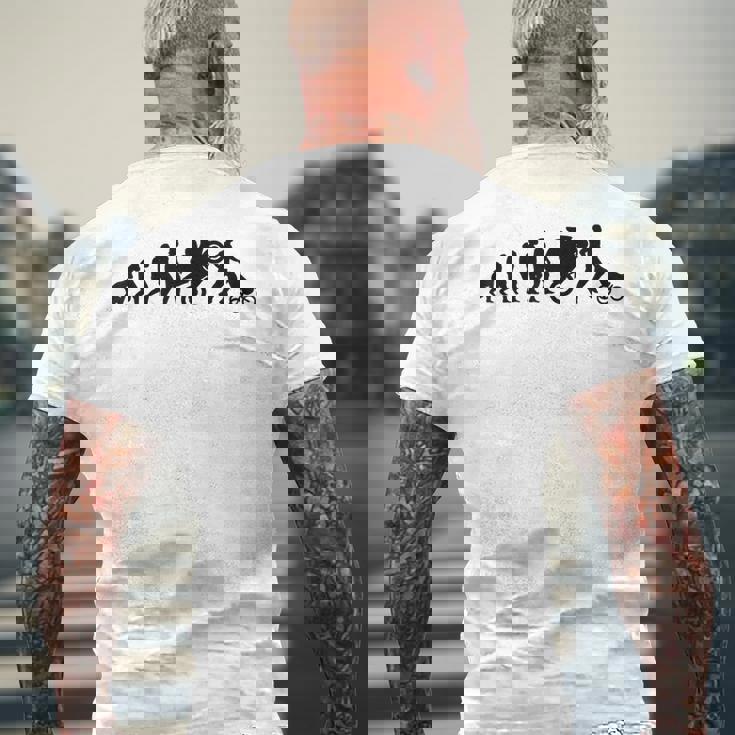 Evoluzione Biker Divertente Papà Motociclista Motociclista T-shirt da uomo con stampa posteriore Regalos para ancianos