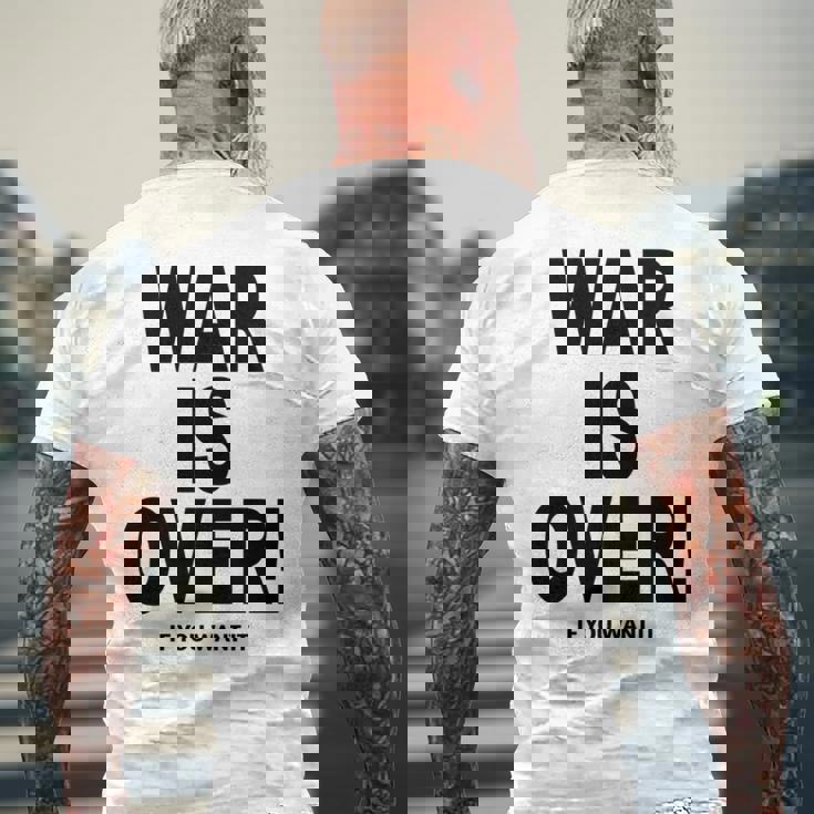 Exclusive War Is Over ご希望の場合限定ブラックプリント 長袖tシャツ メンズTシャツ バックプリント 高齢者への贈り物