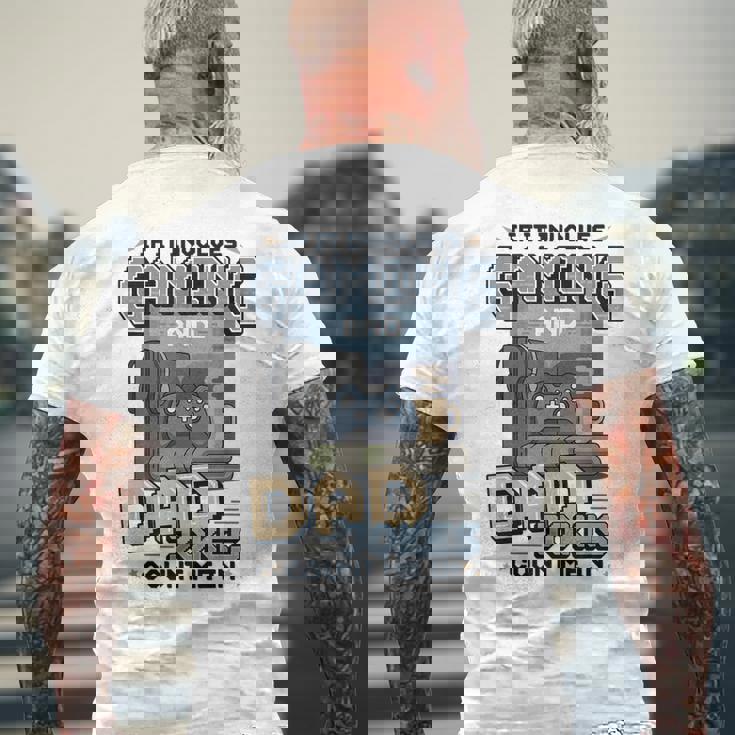 Gaming And Dad Jokes 面白い レトロ ゲーマー 父 しゃれ メンズTシャツ バックプリント 高齢者への贈り物