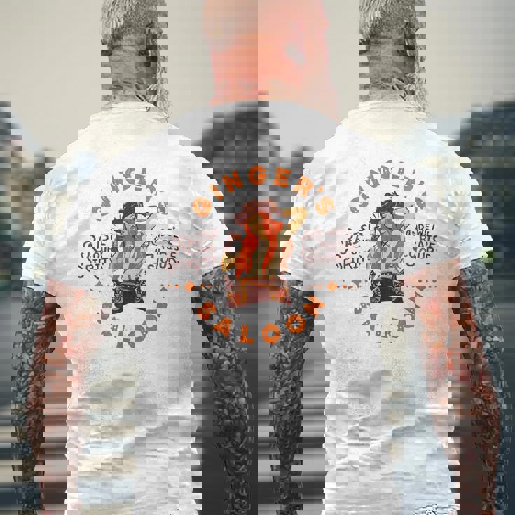 Gingersaloon ヴィンテージ ウイスキー レッドヘッド ダイブバー アーティストギフト メンズTシャツ バックプリント 高齢者への贈り物