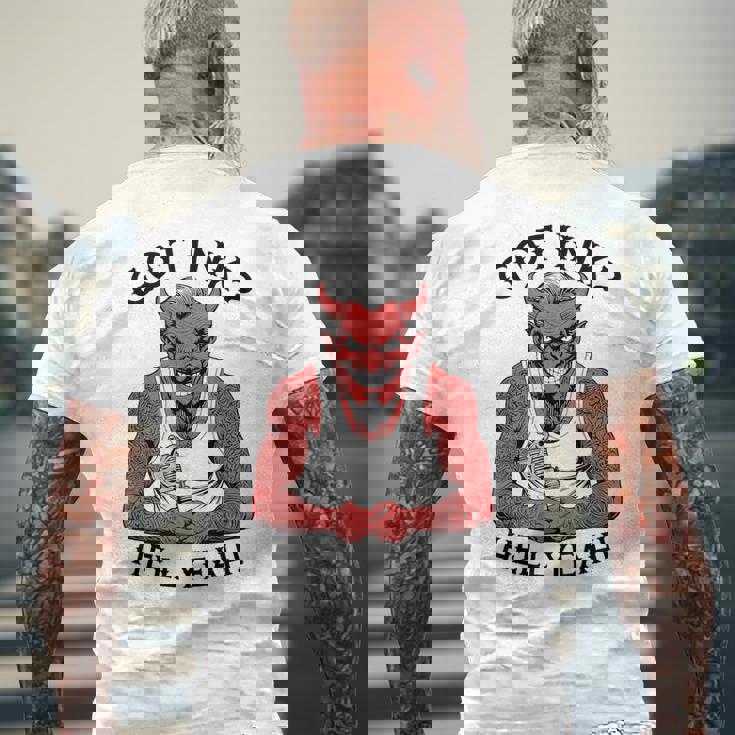 Got Ink Tattoo Devil Hell Yeah Inked Tattooist メンズTシャツ バックプリント 高齢者への贈り物