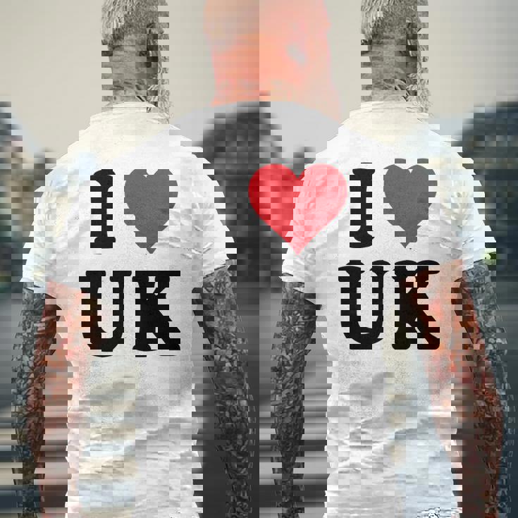 I Heart Uk Initials I Love UK First And Last Name U K 長袖tシャツ メンズTシャツ バックプリント 高齢者への贈り物