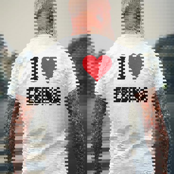 I Heart 海老名 日本ラブ日本土産 メンズTシャツ バックプリント 高齢者への贈り物