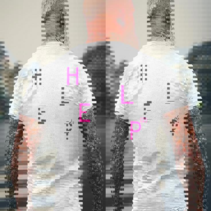 Help2 メンズTシャツ バックプリント 高齢者への贈り物