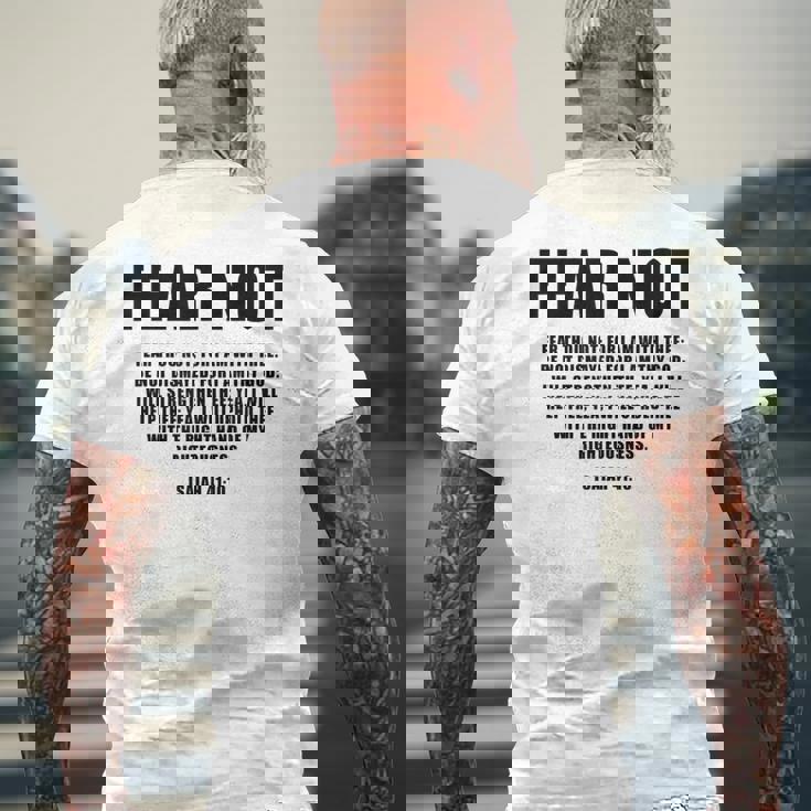 Isaiah 41 メンズTシャツ バックプリント 高齢者への贈り物