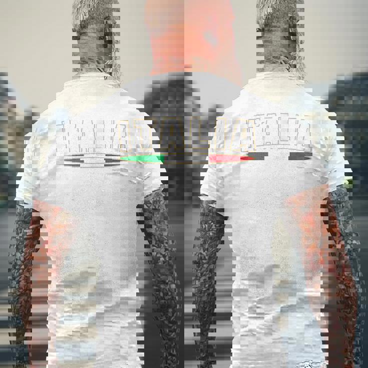 Italia イタリアサッカージャージ イタリア国旗ファン メンズTシャツ バックプリント 高齢者への贈り物