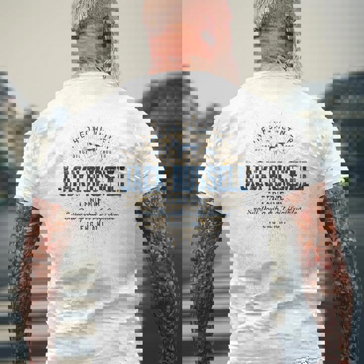 Jack Russell Terrier ヴィンテージジャック・ラッセル・テリア 長袖tシャツ メンズTシャツ バックプリント 高齢者への贈り物