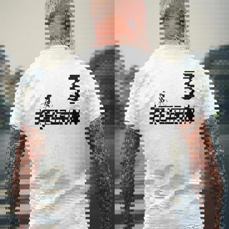 Keirin レッド ナンバー3 レッド ナンバー3 レーシング メンズTシャツ バックプリント 高齢者への贈り物