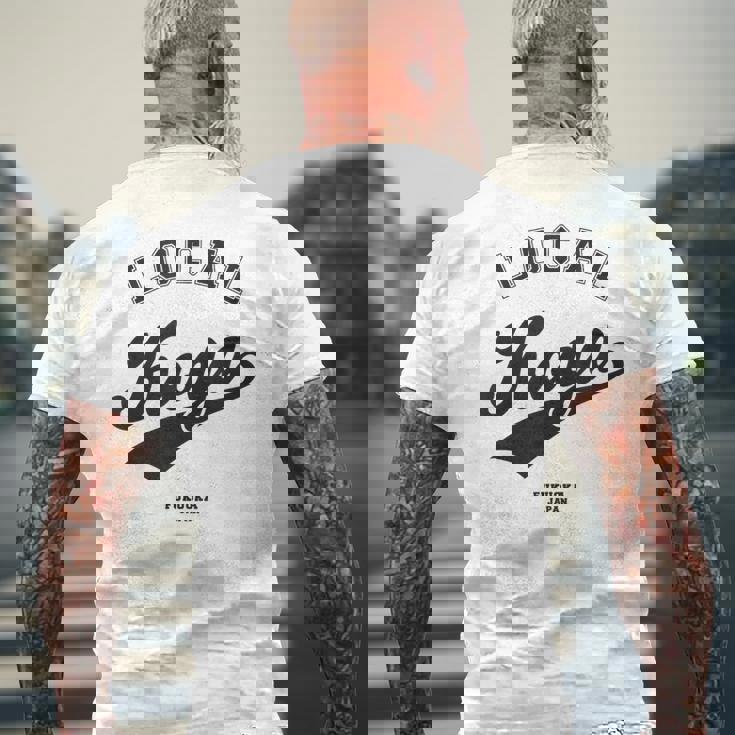 Koga Local 古賀市ローカル 故郷 メンズTシャツ バックプリント 高齢者への贈り物