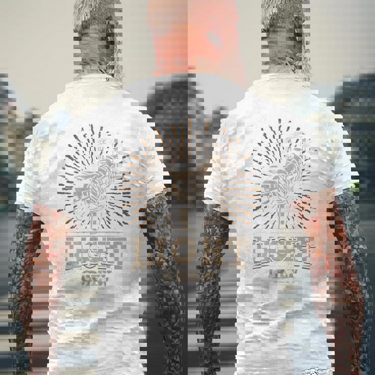 Light Crew シアターライティングテクニシャン ステージライティング メンズTシャツ バックプリント 高齢者への贈り物