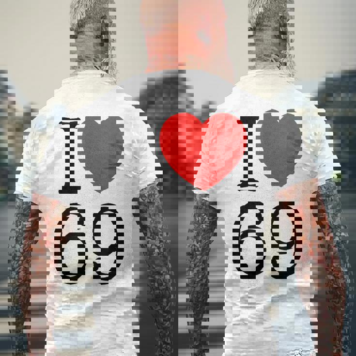 I Love 69 ファニーtシャツ メンズTシャツ バックプリント 高齢者への贈り物