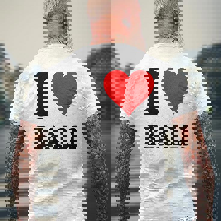 I Love Bali メンズTシャツ バックプリント 高齢者への贈り物