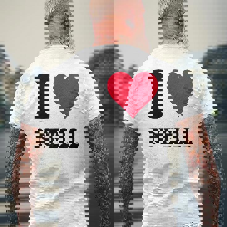 I Love Nell メンズTシャツ バックプリント 高齢者への贈り物