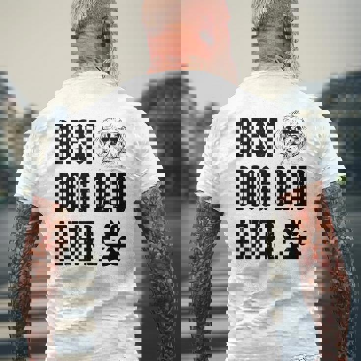 Maltese Papà Papà Miglior Cane Papà Mai Uomini T-shirt da uomo con stampa posteriore Regalos para ancianos